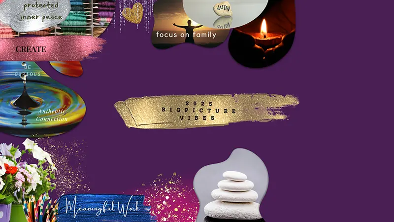 Vision Board Spring Photo Collage Desktop Wallpaper